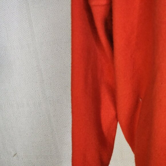 Chico's Orange Center Seam LS Nylon Rayon Poly Cashmere Sweater Sz Chico 2 US L - Picture 14 of 16